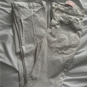 Revice white high waisted jeans with back cut out
